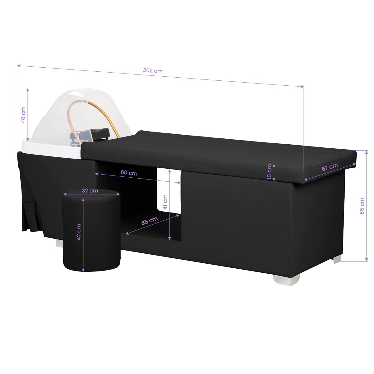 Armand Japanese Head Spa – Hair Washing Bed, Black