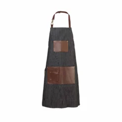 A1 Bravehead Pinstripe Apron Black