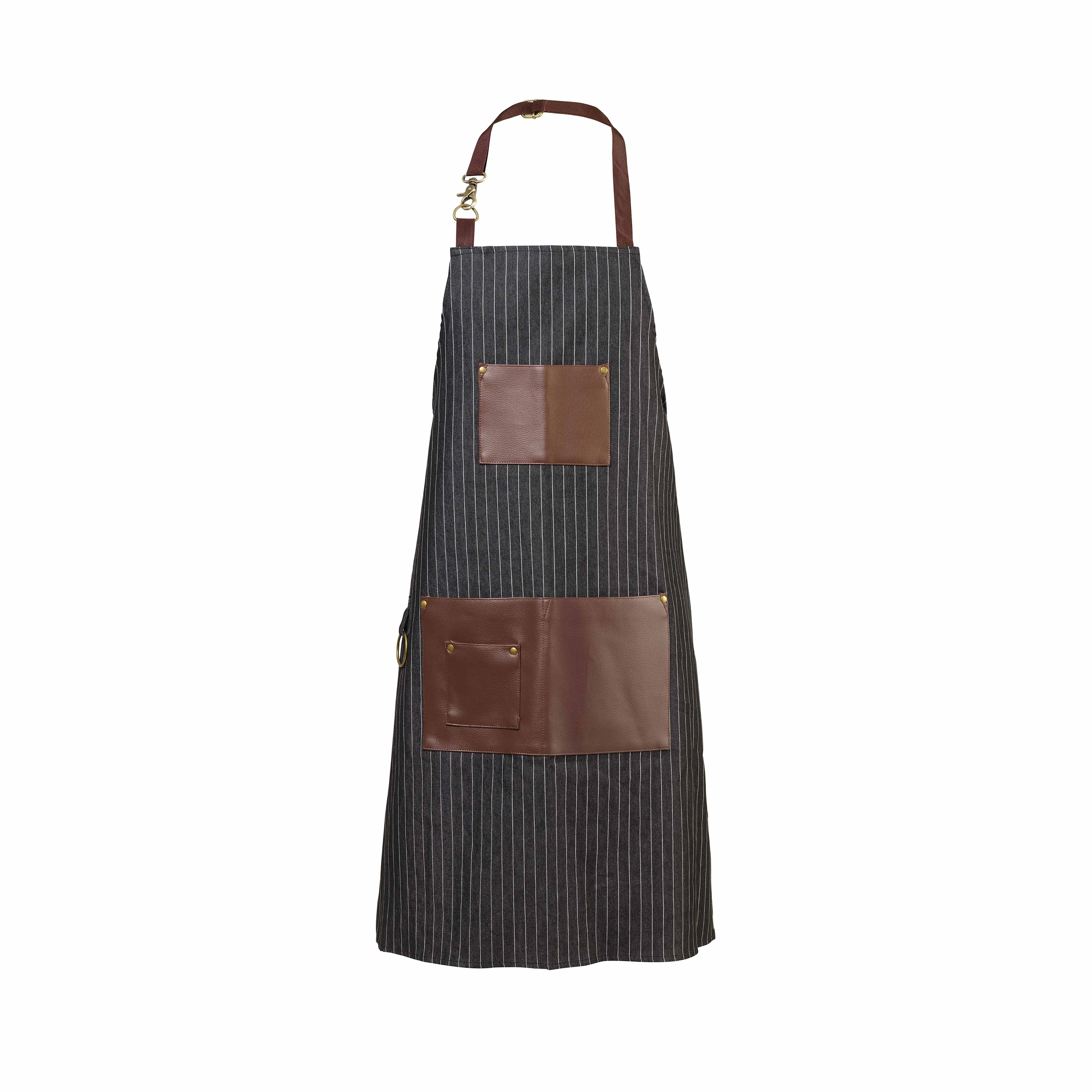 A1 Bravehead Pinstripe Apron Black