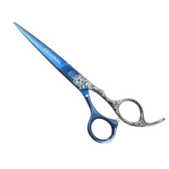 Sibel Etched Flower Blue 5,5″ leikkaussakset