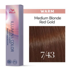 Wella Illumina 7/43 Medium Red Gold Blonde 60 ml