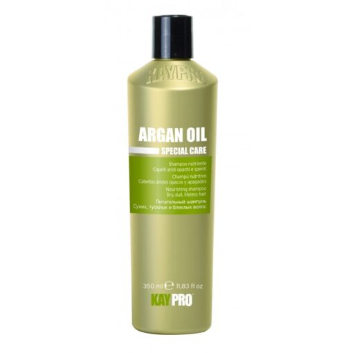 Arganöljyä sisältävä Kepro Kaypro Argan Oil shampoo pesee hellästi ravitsen hiuksia intensiivisesti tehden ne kiiltäviksi, kevyiksi ja silkin pehmeiksi. Marokosta lähtöisin olevaa, yhtä maailman harvinaisemmista öljyistä Arganöljyä, valmistetaan arganpuun pähkinöistä. Öljyllä on monia ihoa hoitavia ja lääkinnällisiä ominaisuuksia. KayPro Argan Oil shampoo on erinomainen kuiville ja elottomille hiuksille. KayPro Argan Oil shampoo sopii myös värjätyille ja käsitellyille hiuksille. 250 ml.