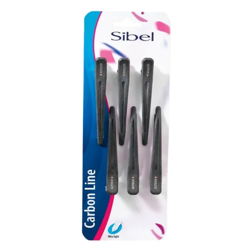 SIBEL Section Clips Carbon-Alu Black L 6kpl