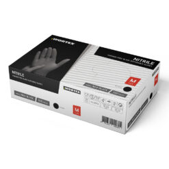 Nitriilikäsineet WORTEX NG4-BLACK S 100 kpl