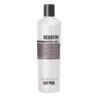 KayPro Keratin Shampoo kemikaalisesti käsittelyille ja voimakkaasti vaurioituneille hiuksille. Puhdistaa hienovaraisesti. Proteiini-pohjainen hiuksia rakentava koostumus kosteuttaa, syväravitsee ja antaa kiillon.