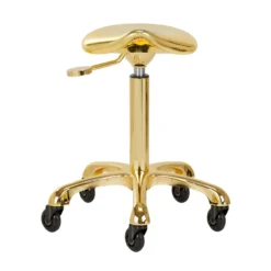 Armand Fine Gold Saddle Stool - satulatuoli