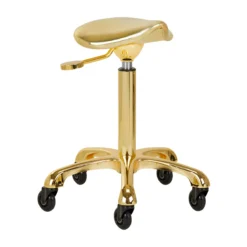 Armand Fine Gold Saddle Stool - satulatuoli