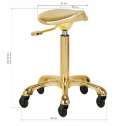 Armand Fine Gold Saddle Stool - satulatuoli