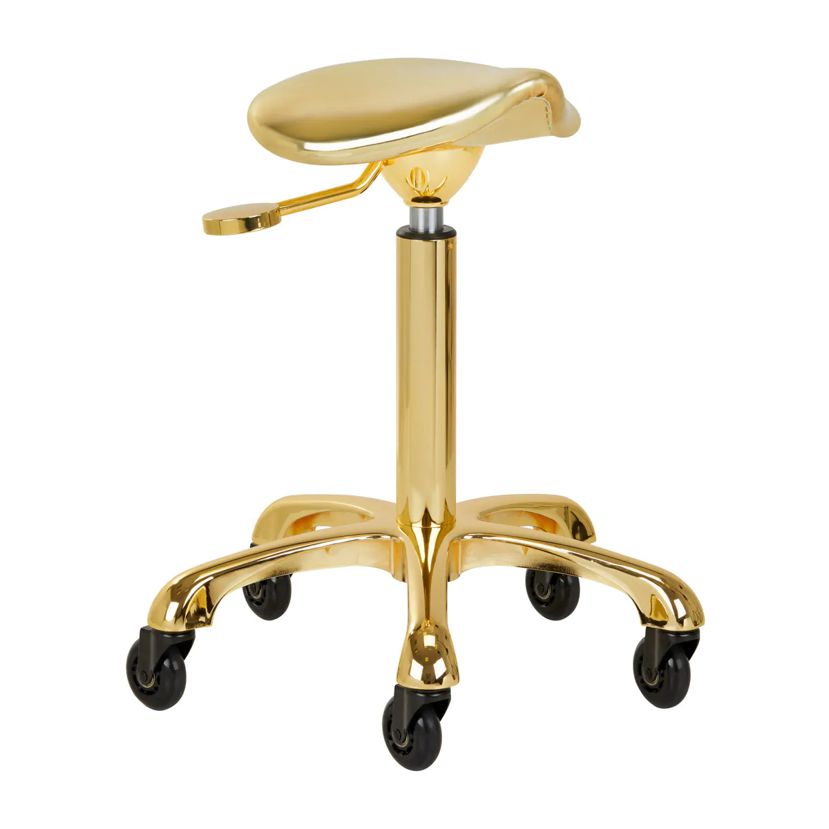 Armand Fine Gold Saddle Stool - satulatuoli