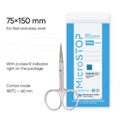 MicroSTOP PROZORI Itsesulkeutuva sterilointi pussi 75×150 mm – 100 kpl