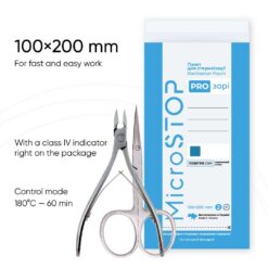 MicroSTOP PROZORI Itsesulkeutuva sterilointi pussi 100×200 mm – 100 kpl