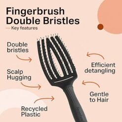 Olivia Garden Fingerbrush Care Ionic Double Bristles, M