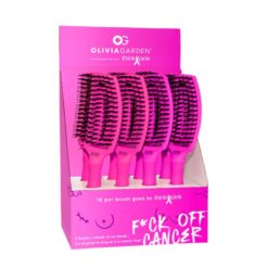 Olivia Garden Fingerbrush Combo Medium Think Pink Display 8kpl. Olivia Garden hiusharjat.