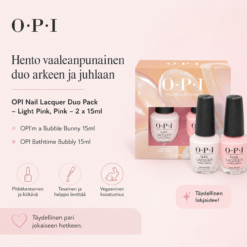 OPI Nail Lacquer Duo Pack – Light Pink, Pink – 2 x 15ml OPI’m a Bubble Bunny 15ml + OPI Bathtime Bubbly 15ml